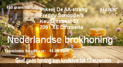 Nederlandse brokhoning uit de Achterhoek